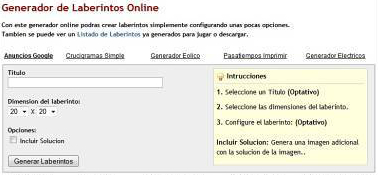 Pagina web del generador